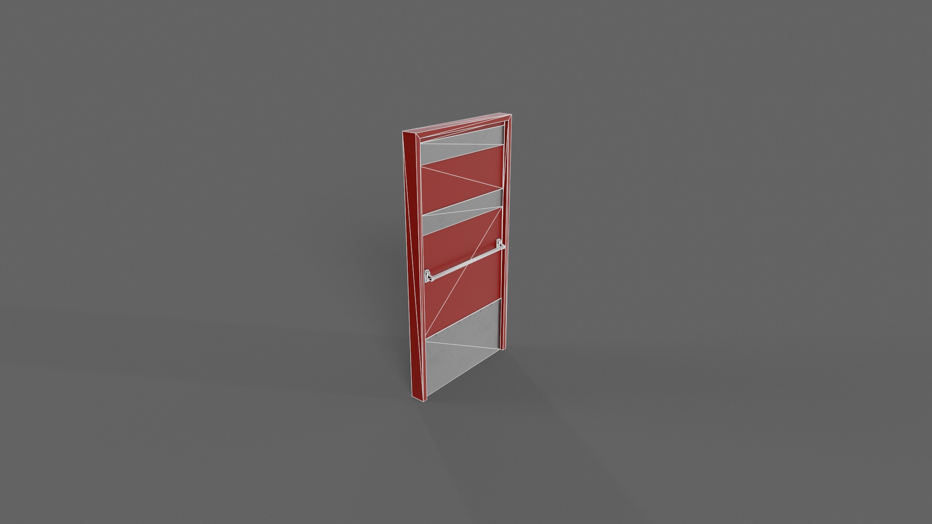 PBR Industrial Door B1 Low-poly 3D model_12