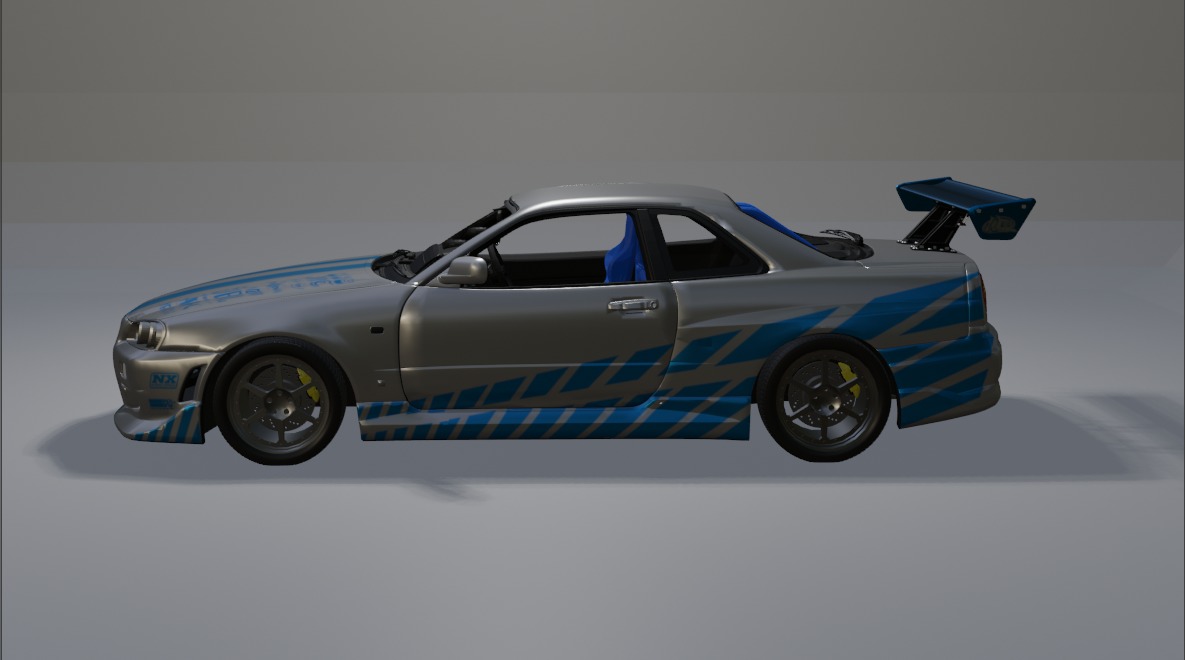 SKYLINE GTR R34 2F2F BRIAN 3D print model_2
