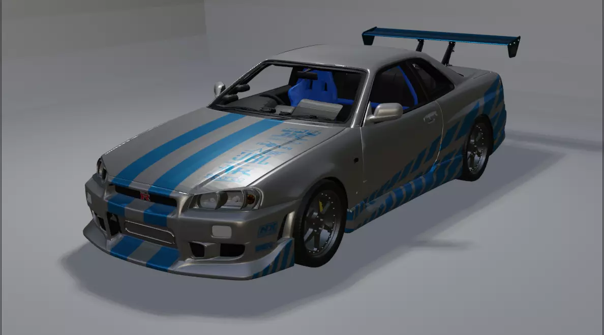 SKYLINE GTR R34 2F2F BRIAN 3D print model_0