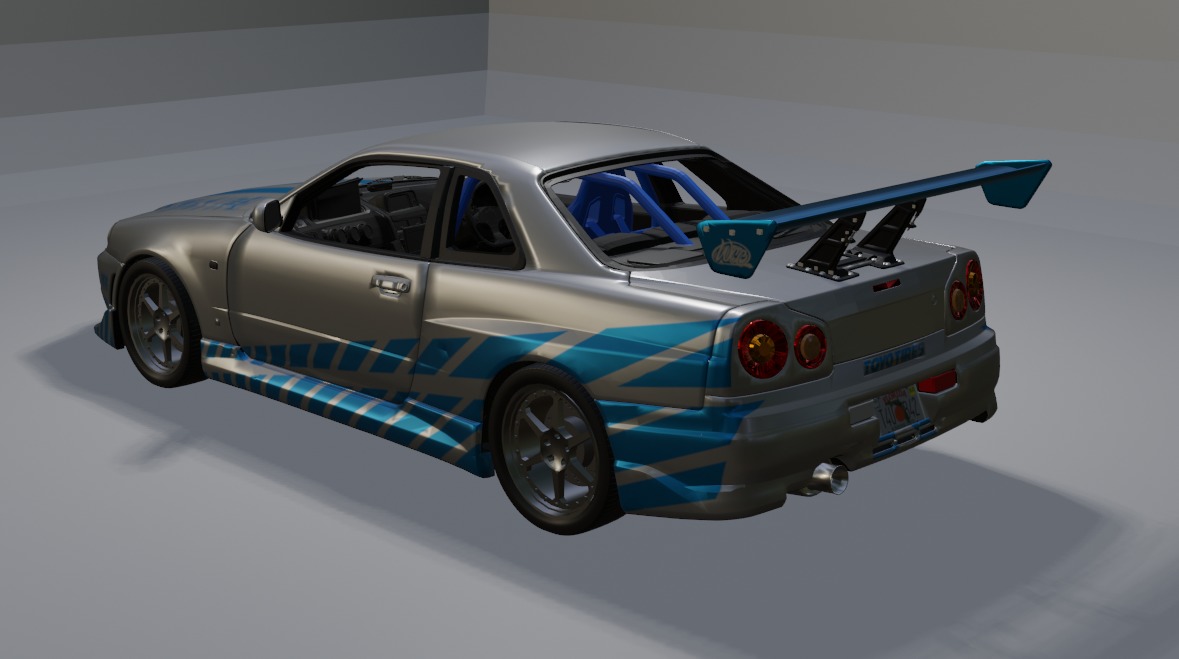 SKYLINE GTR R34 2F2F BRIAN 3D print model_1