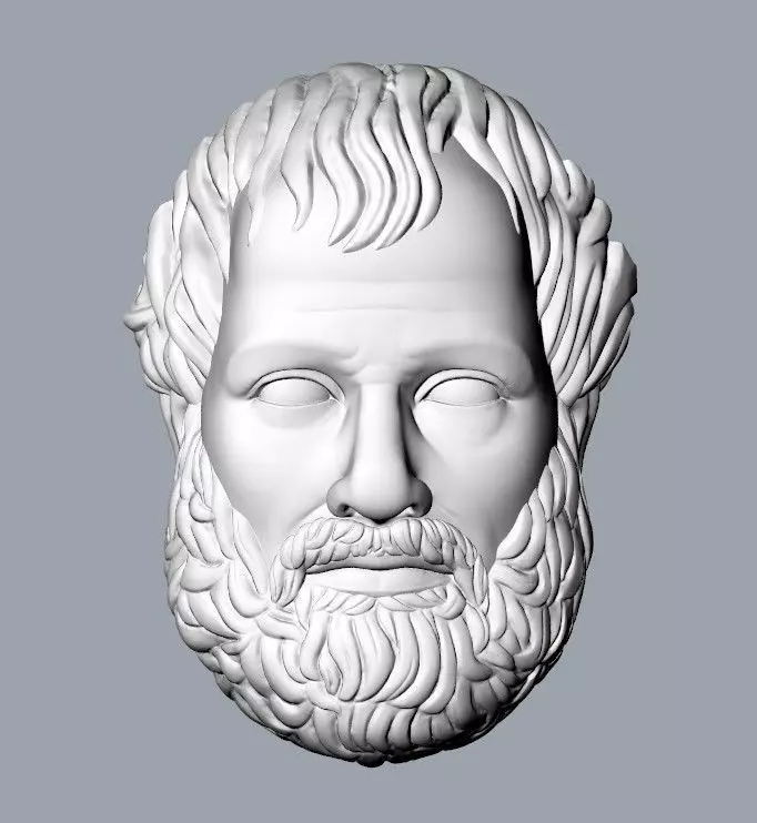 Aristotle Aristotelis bas relief 3D print model_0