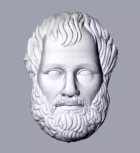 Aristotle Aristotelis bas relief 3D print model