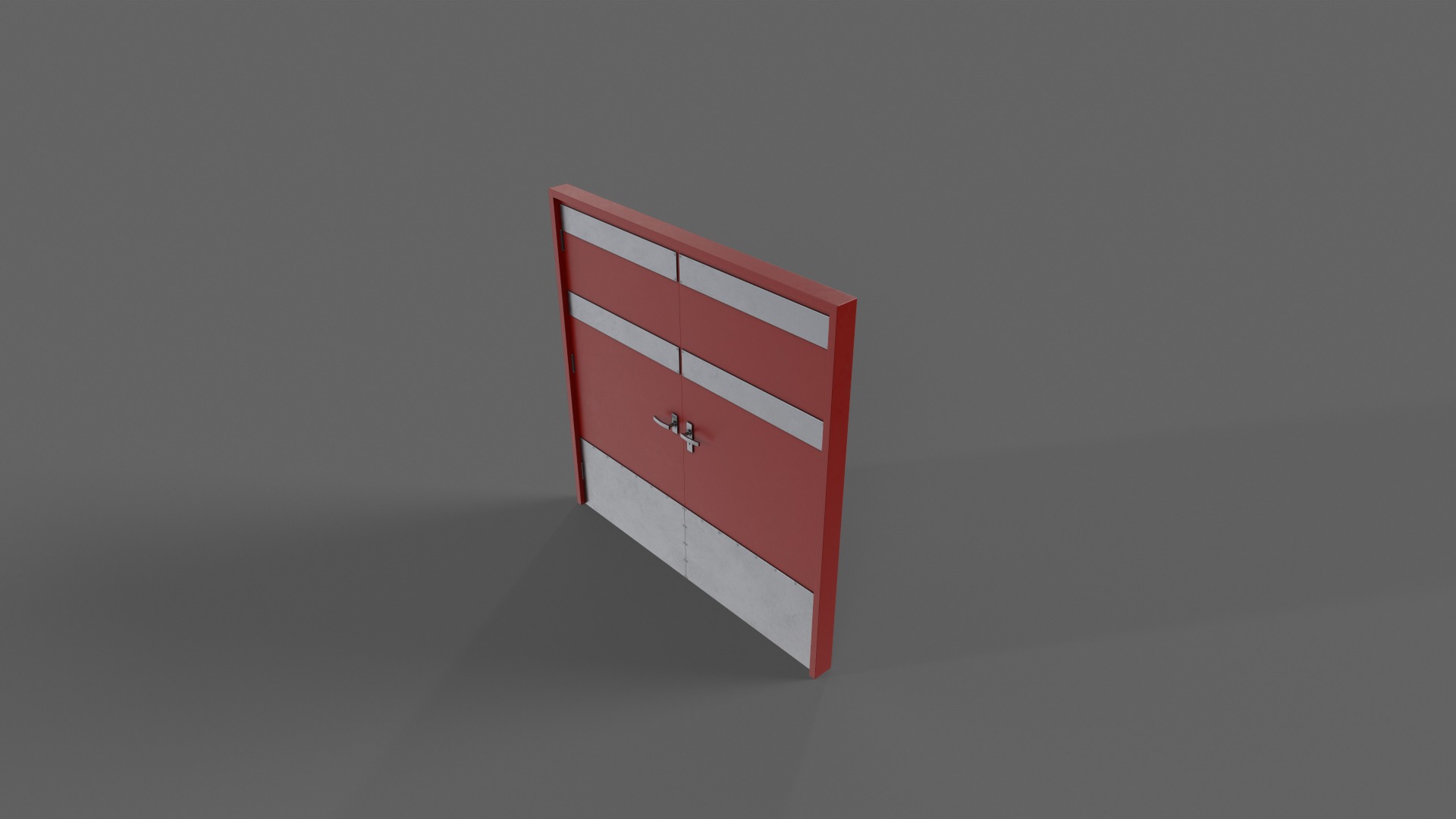 PBR Industrial Door B2 Low-poly 3D model_13