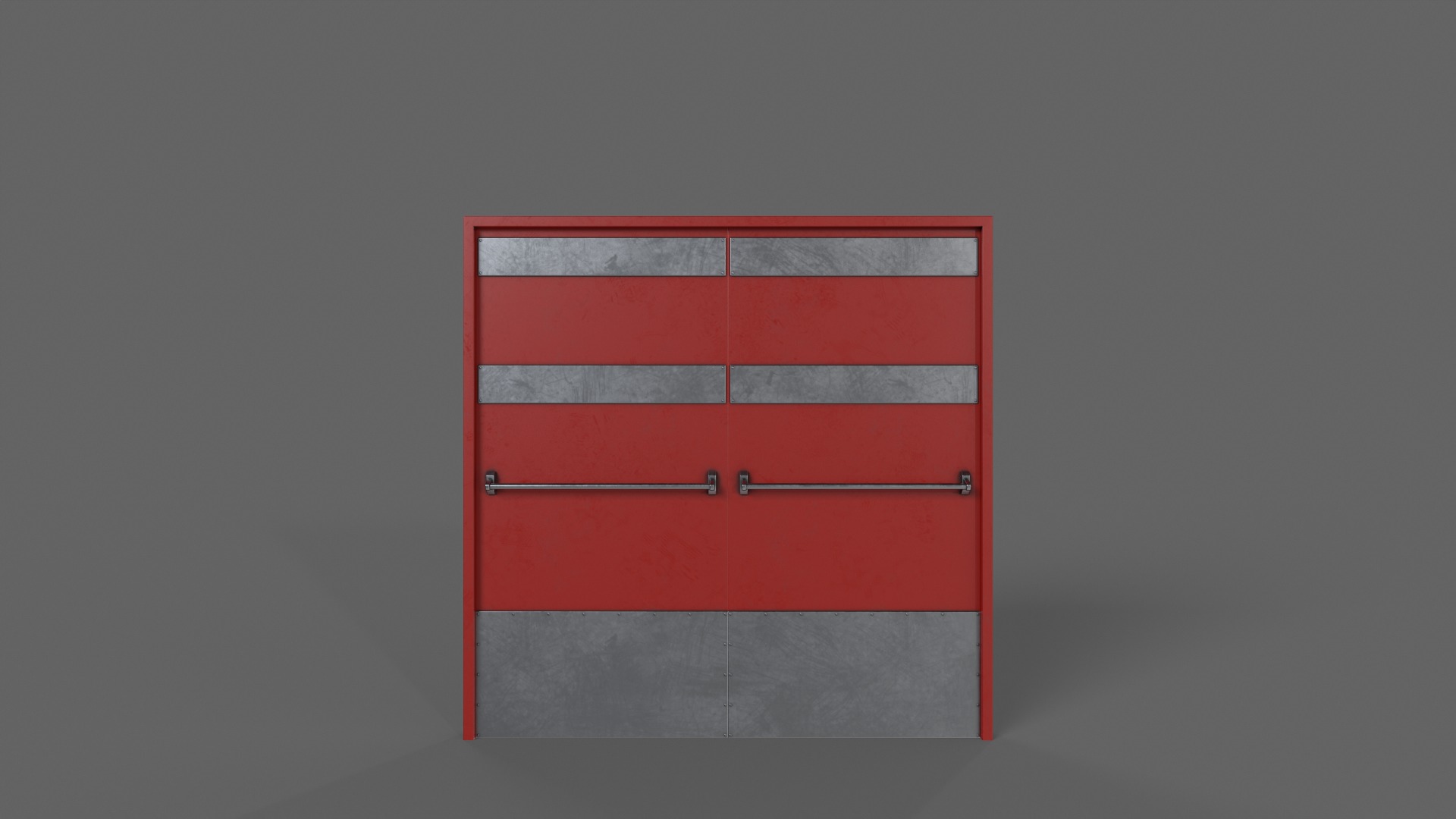 PBR Industrial Door B2 Low-poly 3D model_9