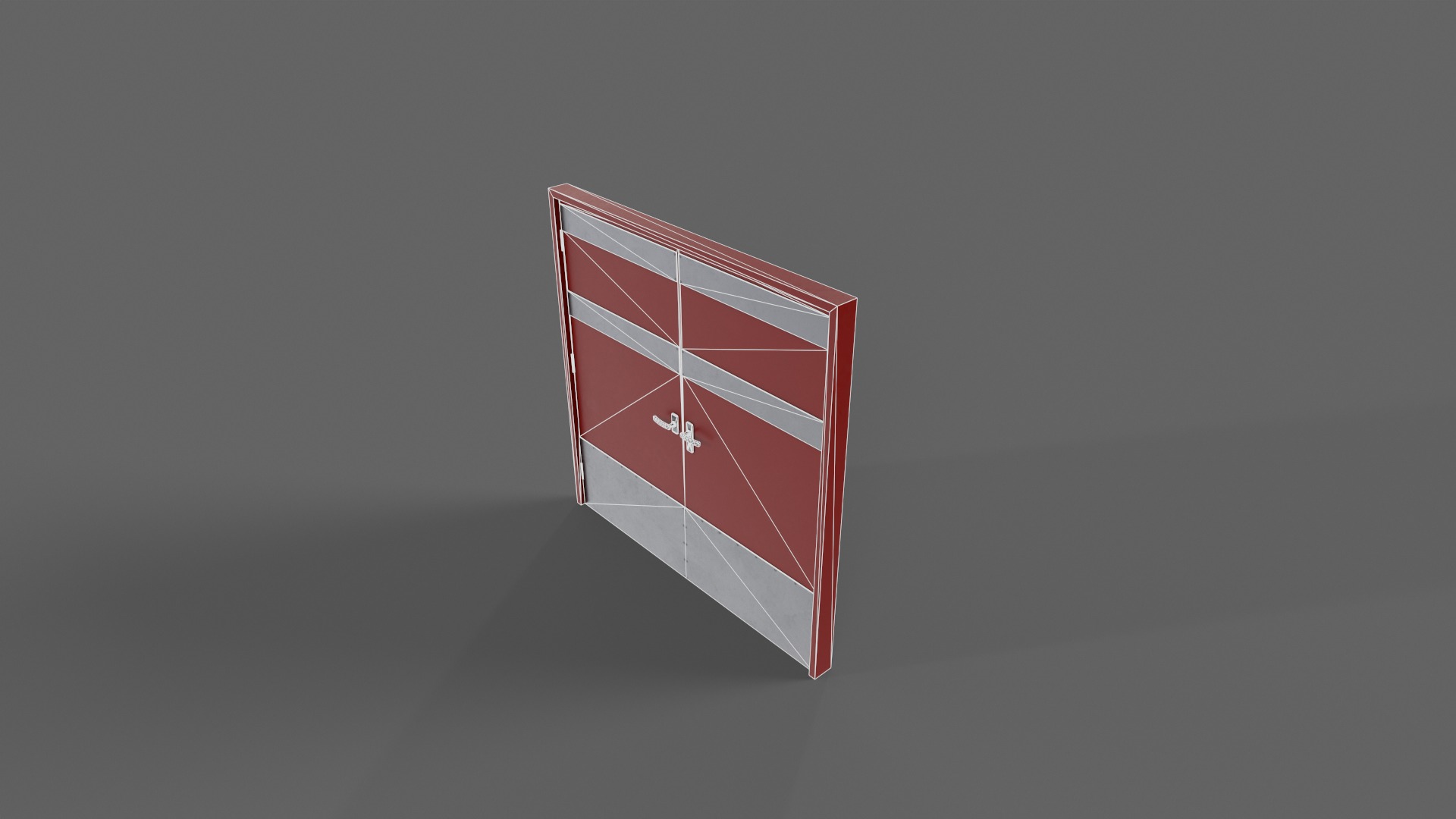 PBR Industrial Door B2 Low-poly 3D model_14