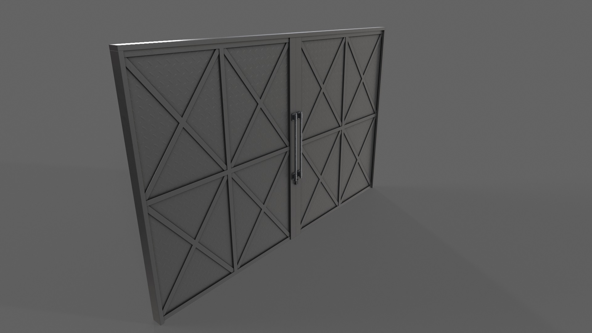 PBR Industrial Gate 1 Low-poly 3D model_11