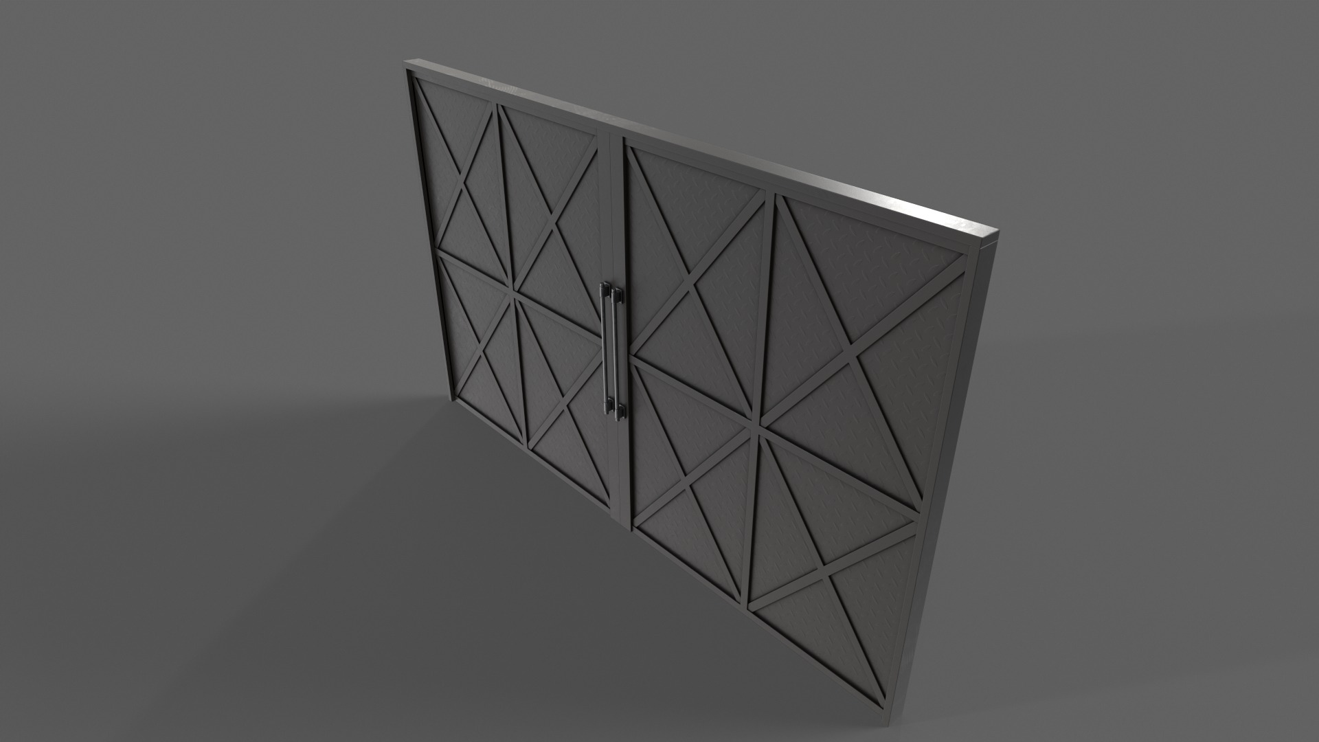 PBR Industrial Gate 1 Low-poly 3D model_13