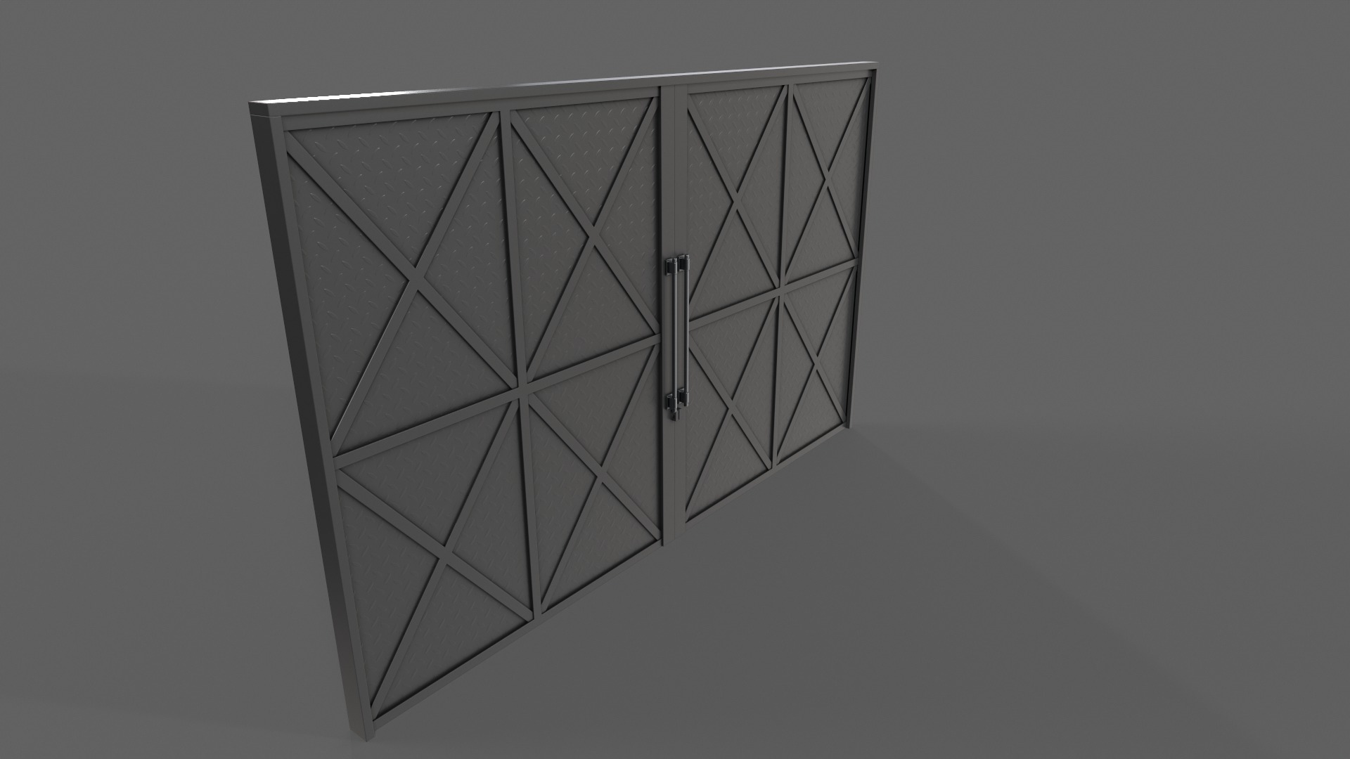 PBR Industrial Gate 1 Low-poly 3D model_5