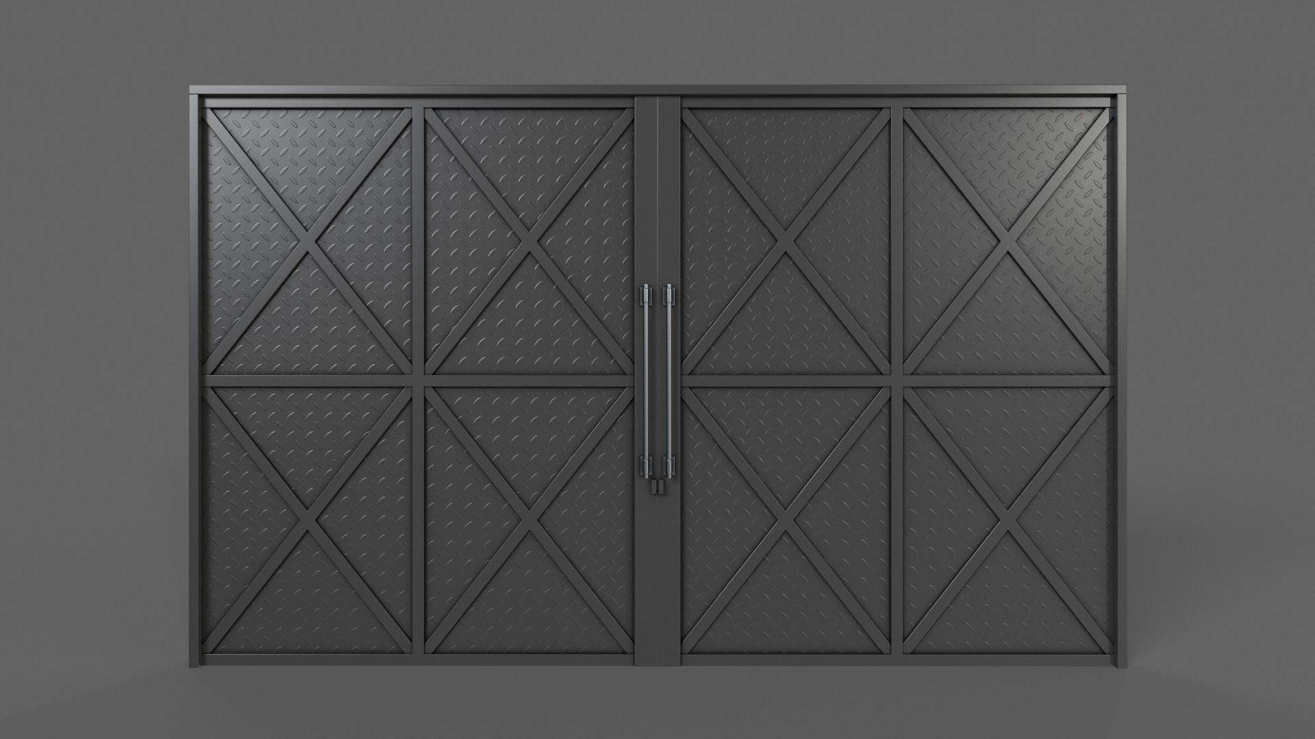 PBR Industrial Gate 1 Low-poly 3D model_3