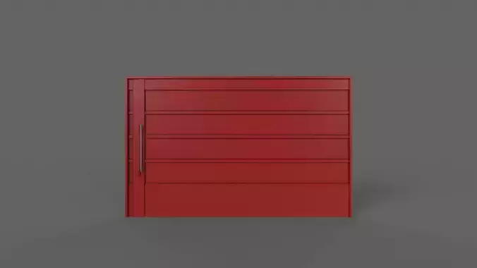 PBR Industrial Gate 2 Low-poly 3D model