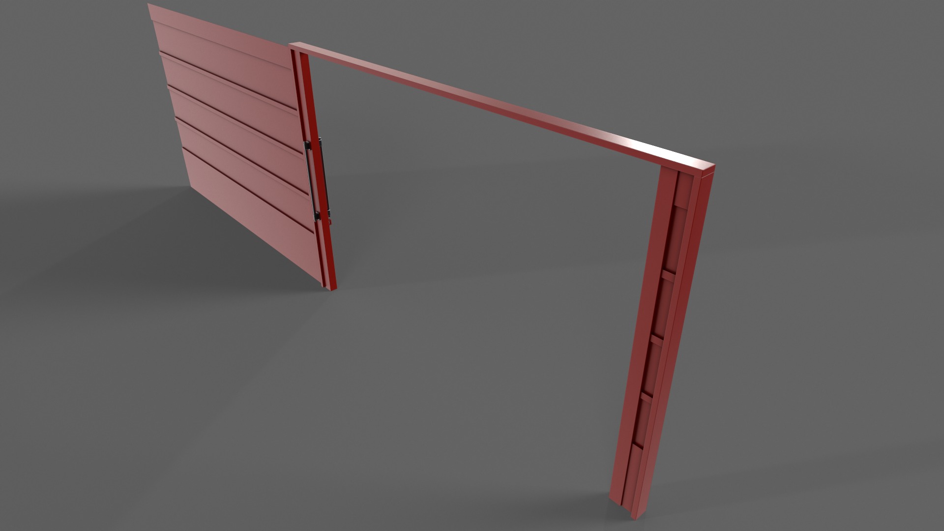 PBR Industrial Gate 2 Low-poly 3D model_8