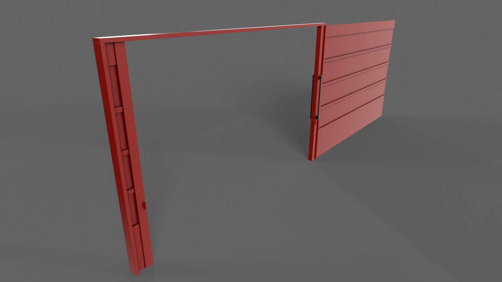 PBR Industrial Gate 2 Low-poly 3D model_6
