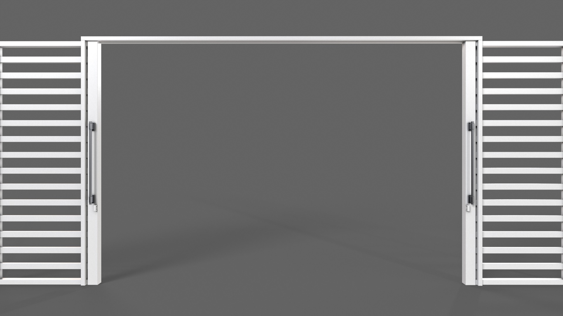 PBR Industrial Gate 3 Low-poly 3D model_4