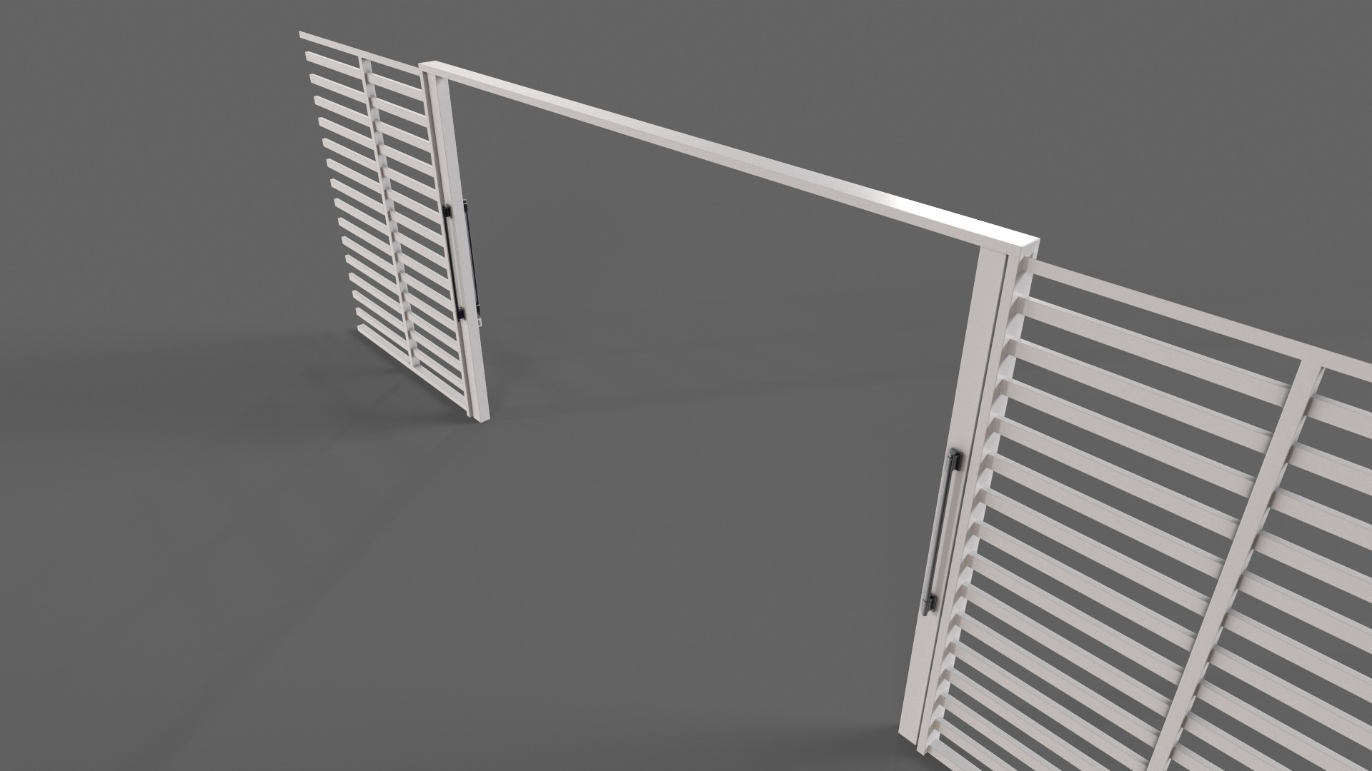 PBR Industrial Gate 3 Low-poly 3D model_8