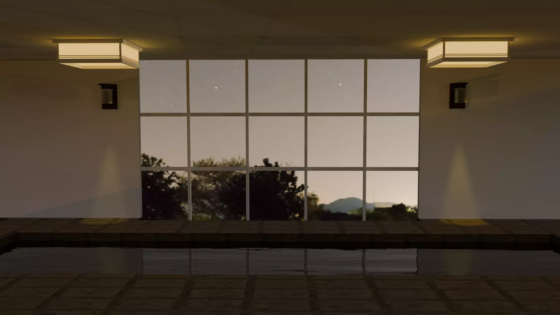 Blender Room - japanese style with hdri 3D model_0