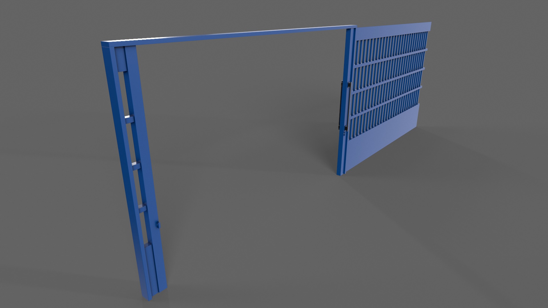 PBR Industrial Gate 4 Low-poly 3D model_6