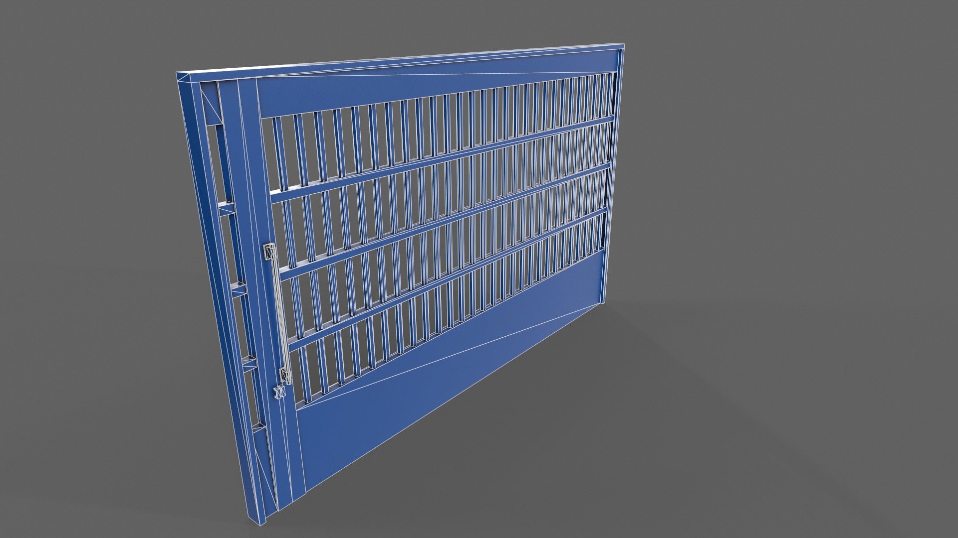 PBR Industrial Gate 4 Low-poly 3D model_12