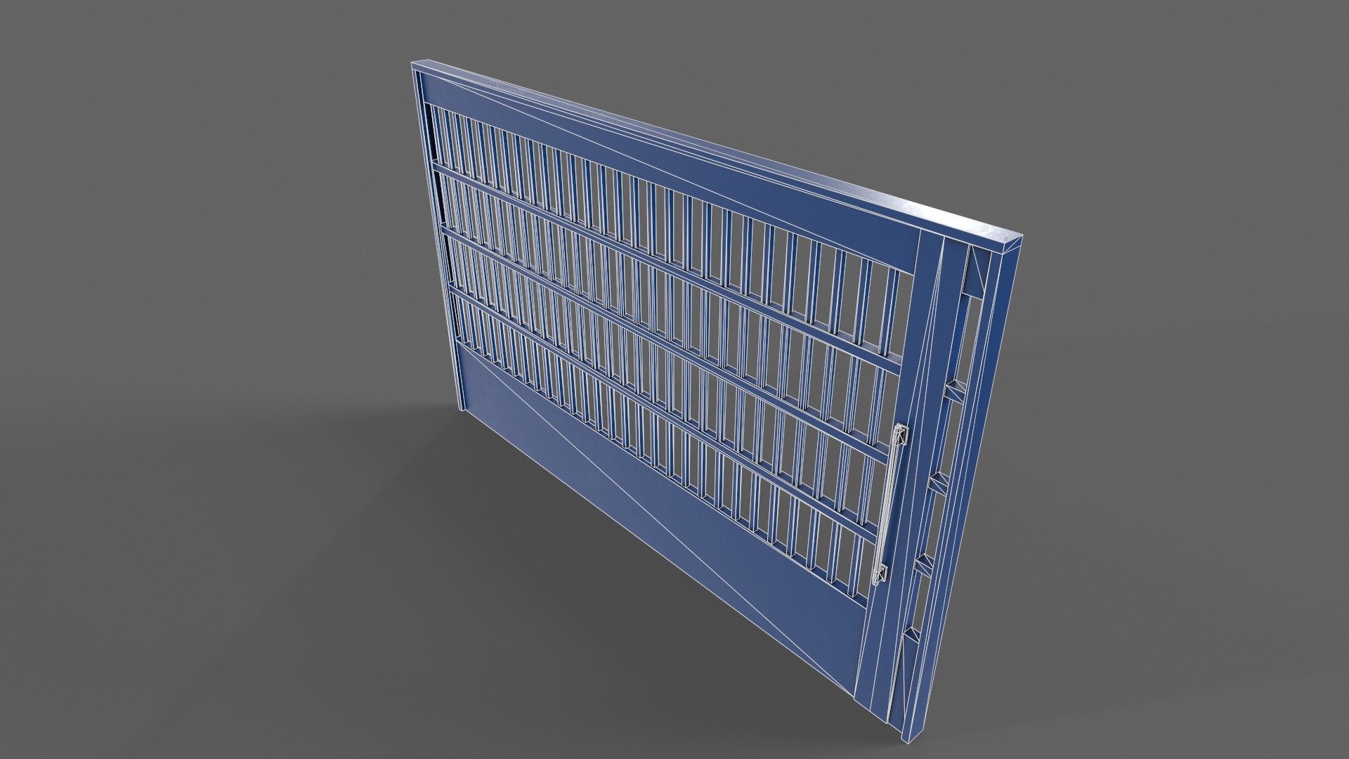 PBR Industrial Gate 4 Low-poly 3D model_14
