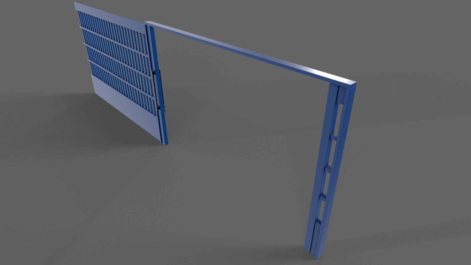 PBR Industrial Gate 4 Low-poly 3D model_8