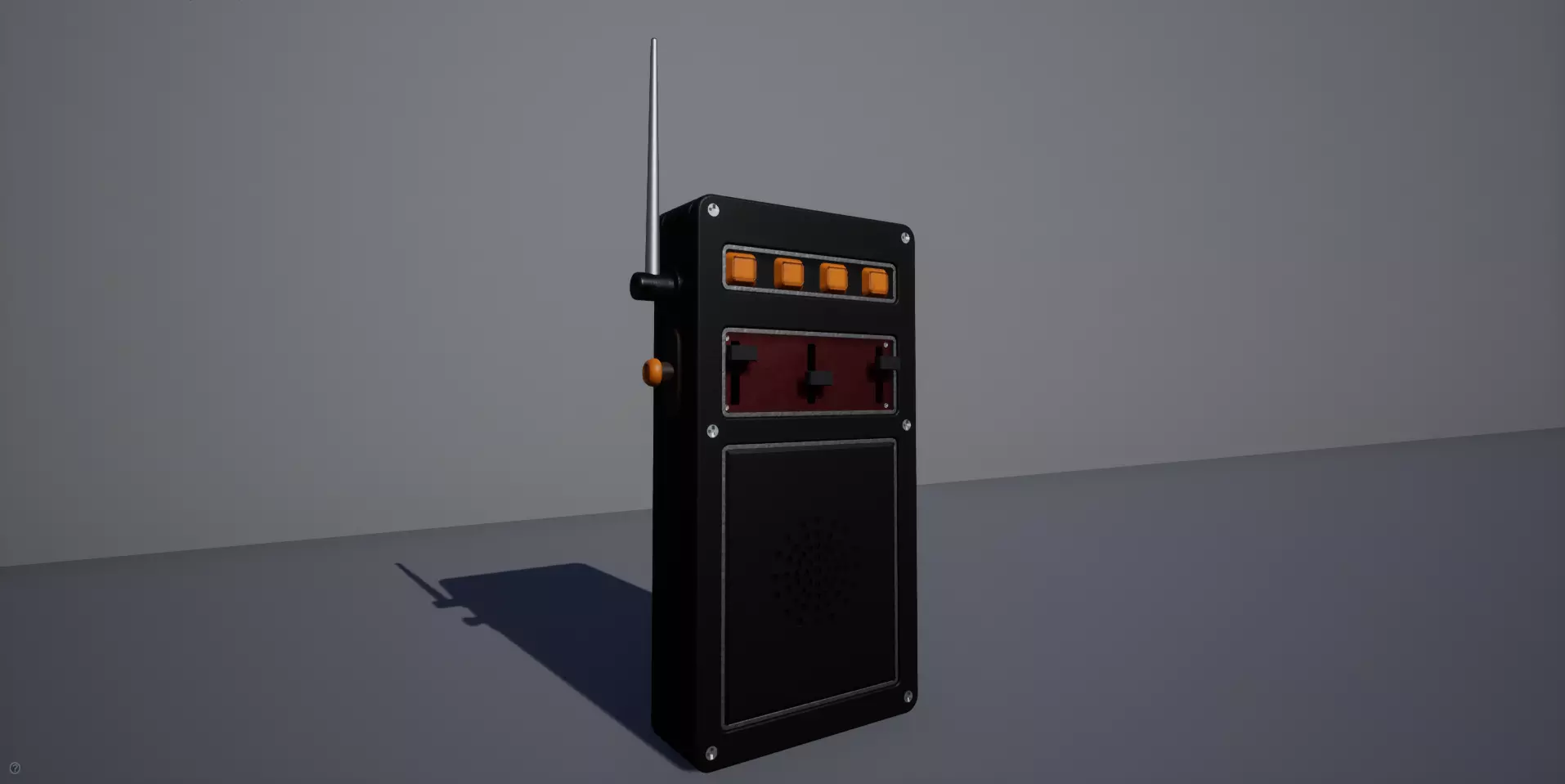Walkie talkie SCI-FI 1 3D model_0