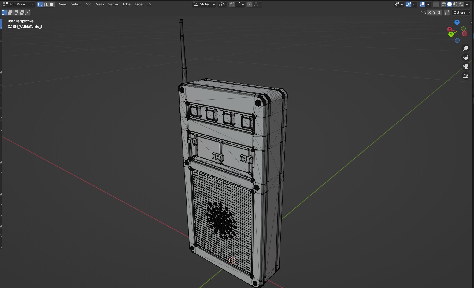 Walkie talkie SCI-FI 1 3D model_4