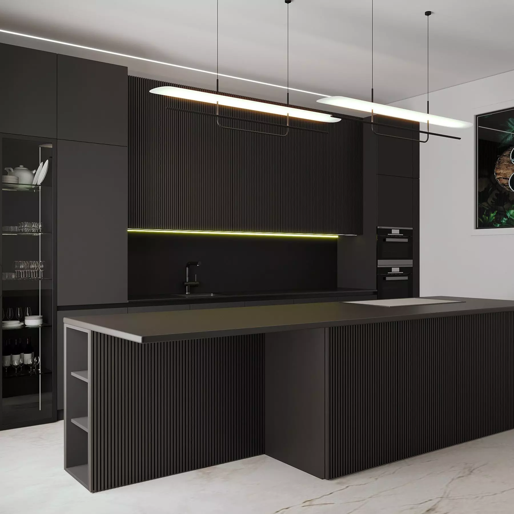 5-room interior 3D model