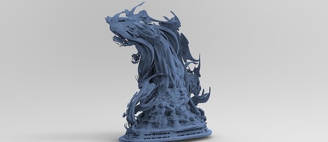 Arch Demon stone ghost statue 1 3D model