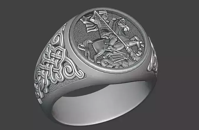 saint george ring 3D print model