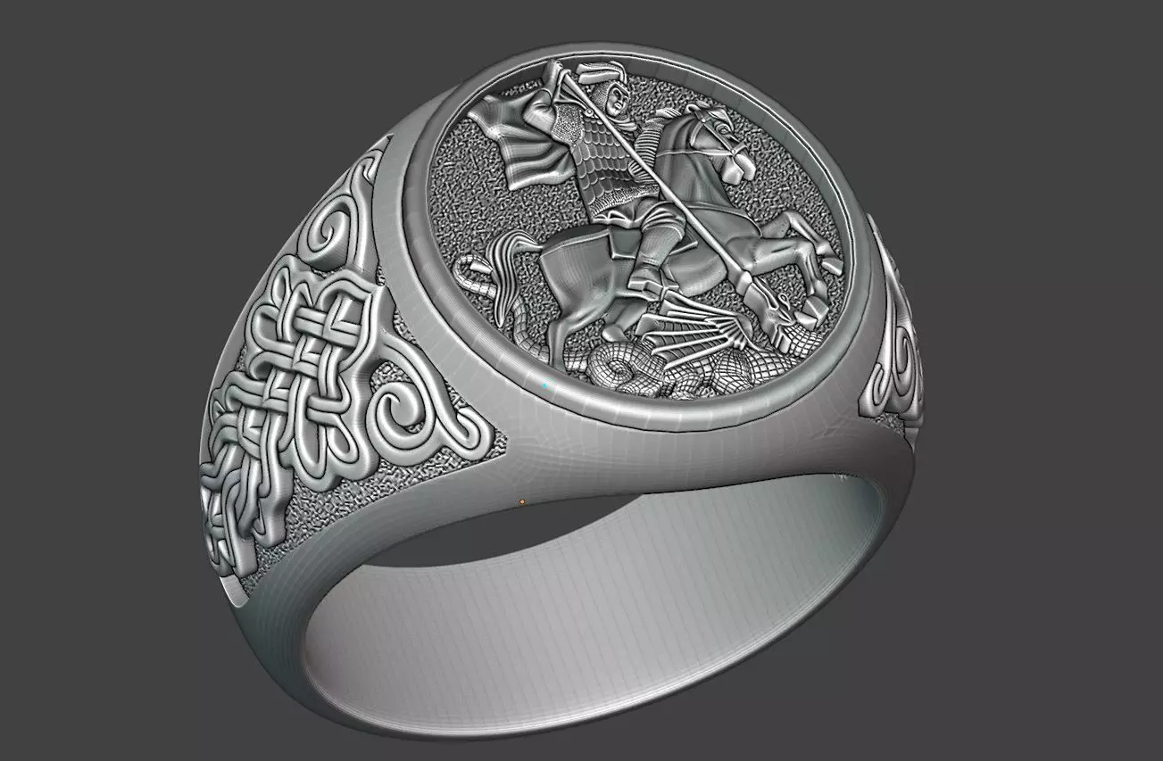 saint george ring 3D print model