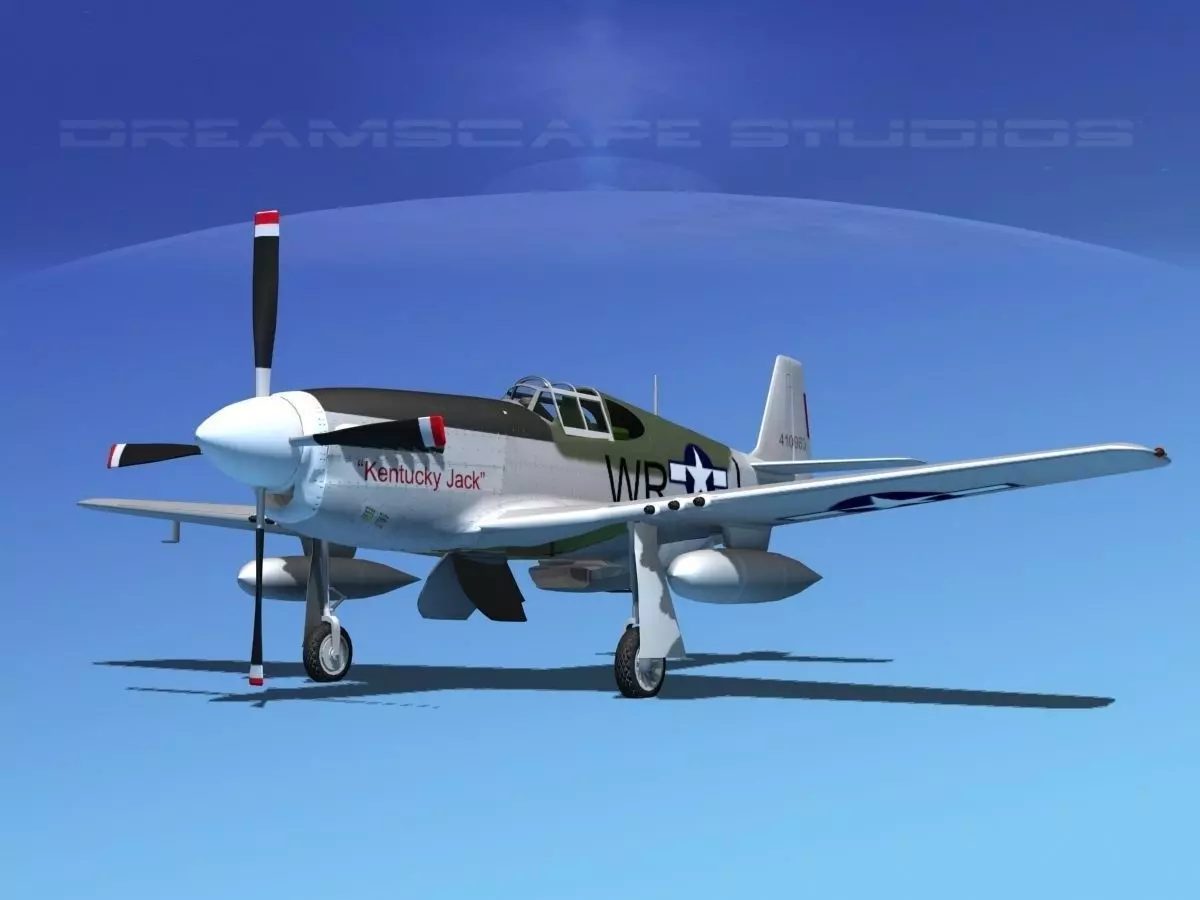 North American P-51B Kentucky Jack 3D model