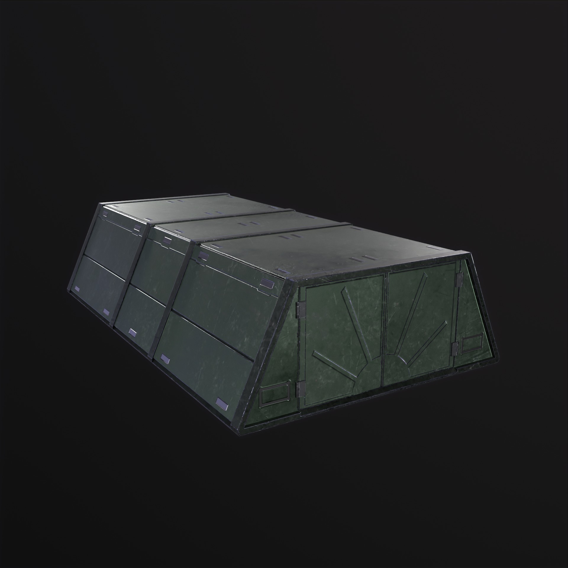 Military Storage Unit-Warehouse PBR Low-poly 3D model_6