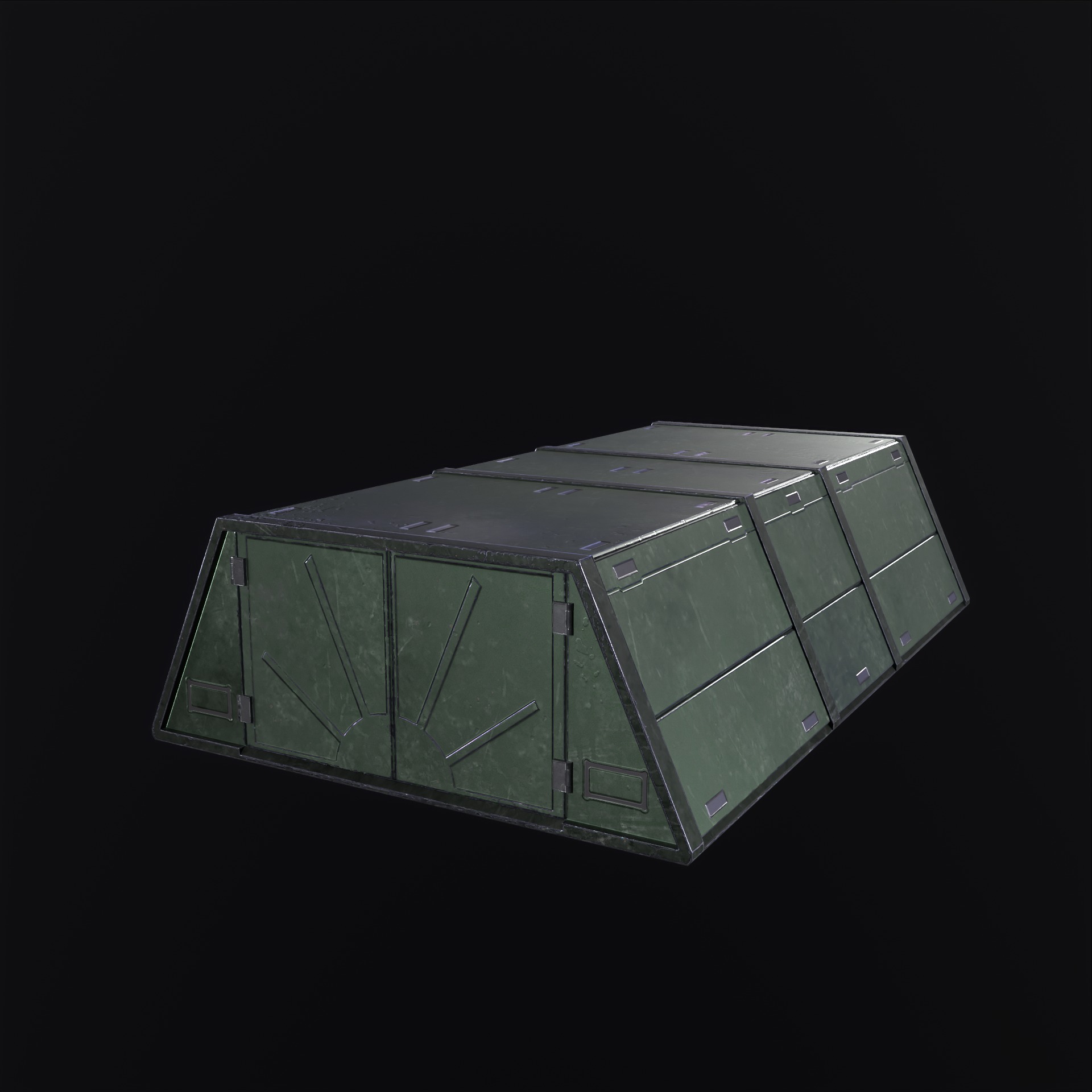 Military Storage Unit-Warehouse PBR Low-poly 3D model_3