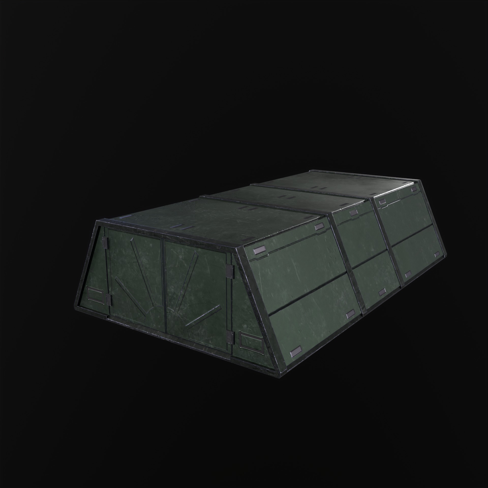 Military Storage Unit-Warehouse PBR Low-poly 3D model_5