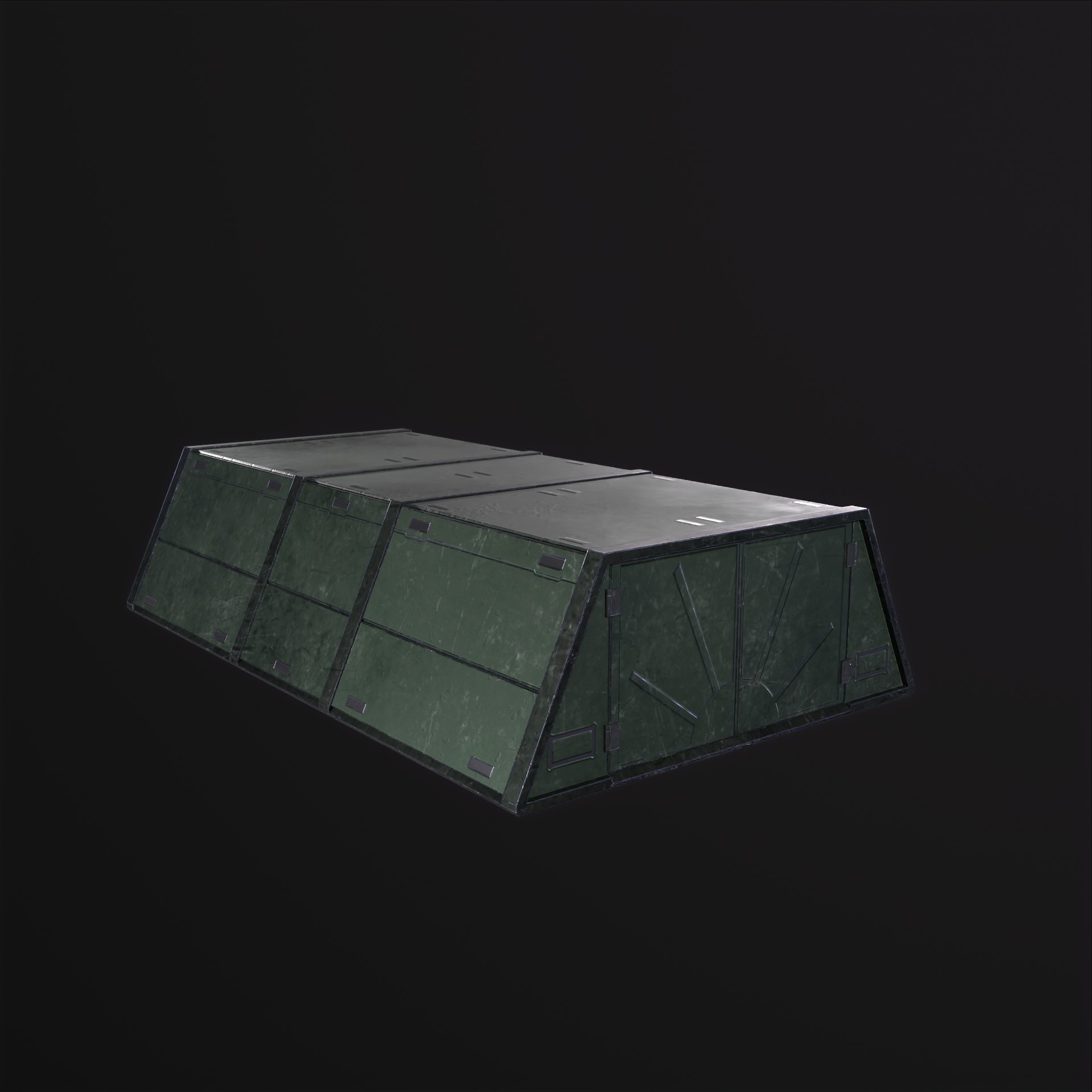 Military Storage Unit-Warehouse PBR Low-poly 3D model_4
