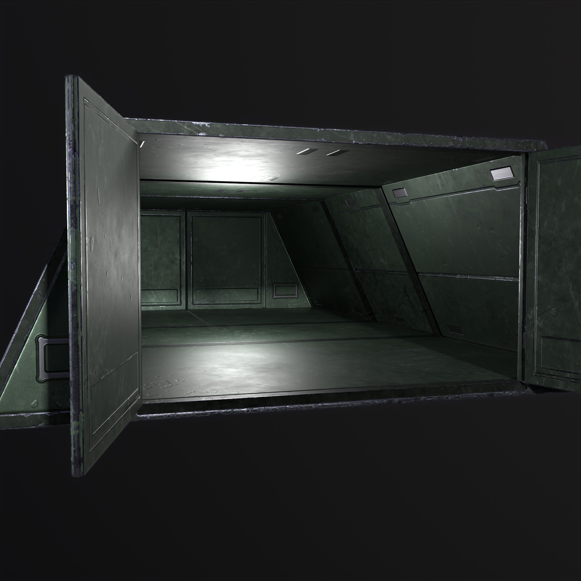 Military Storage Unit-Warehouse PBR Low-poly 3D model_11