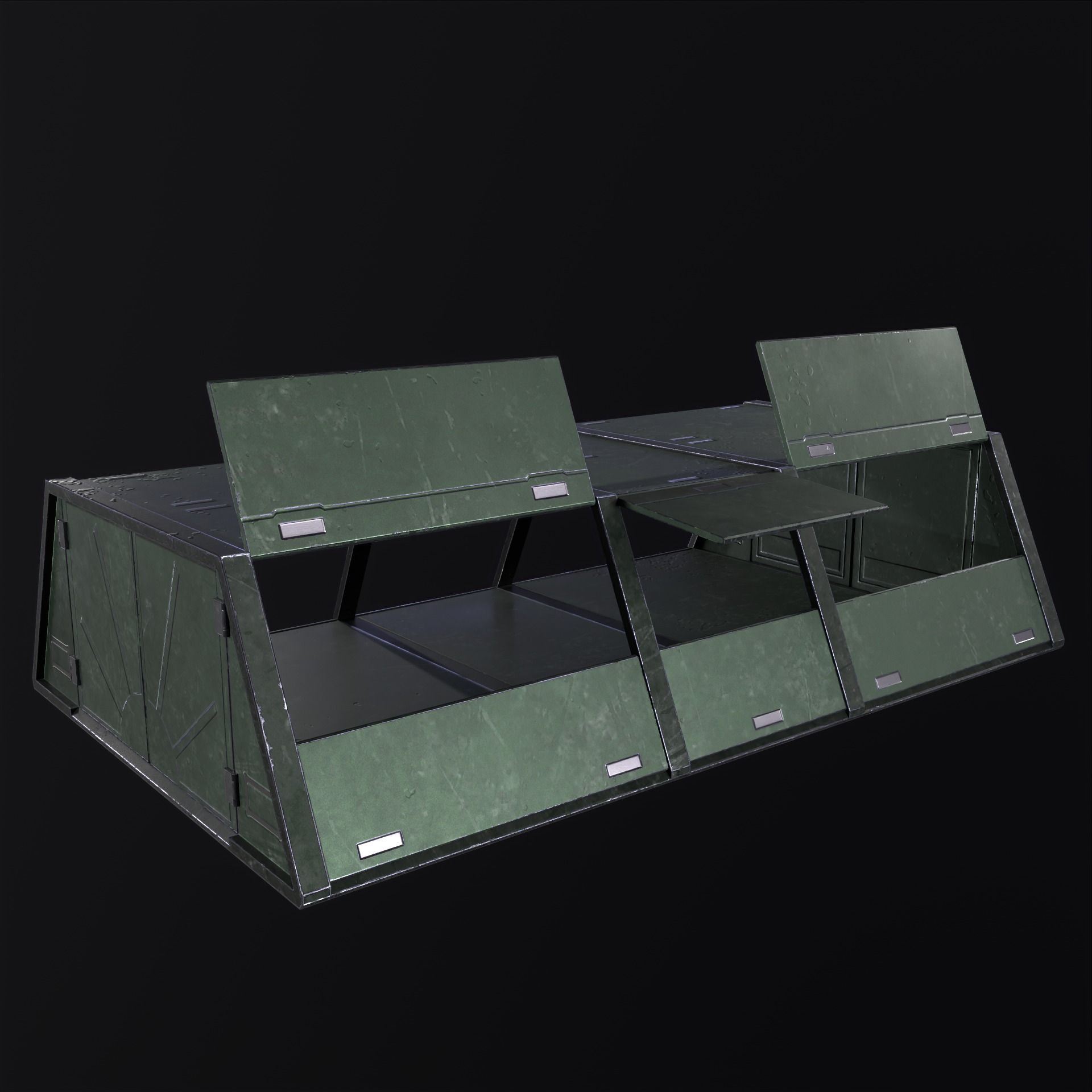 Military Storage Unit-Warehouse PBR Low-poly 3D model_14