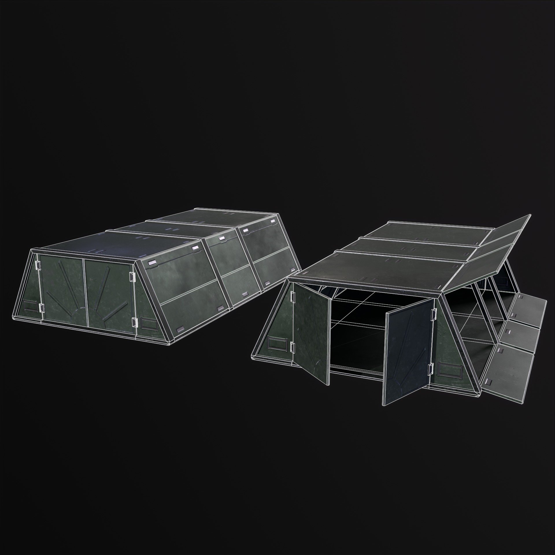 Military Storage Unit-Warehouse PBR Low-poly 3D model_15