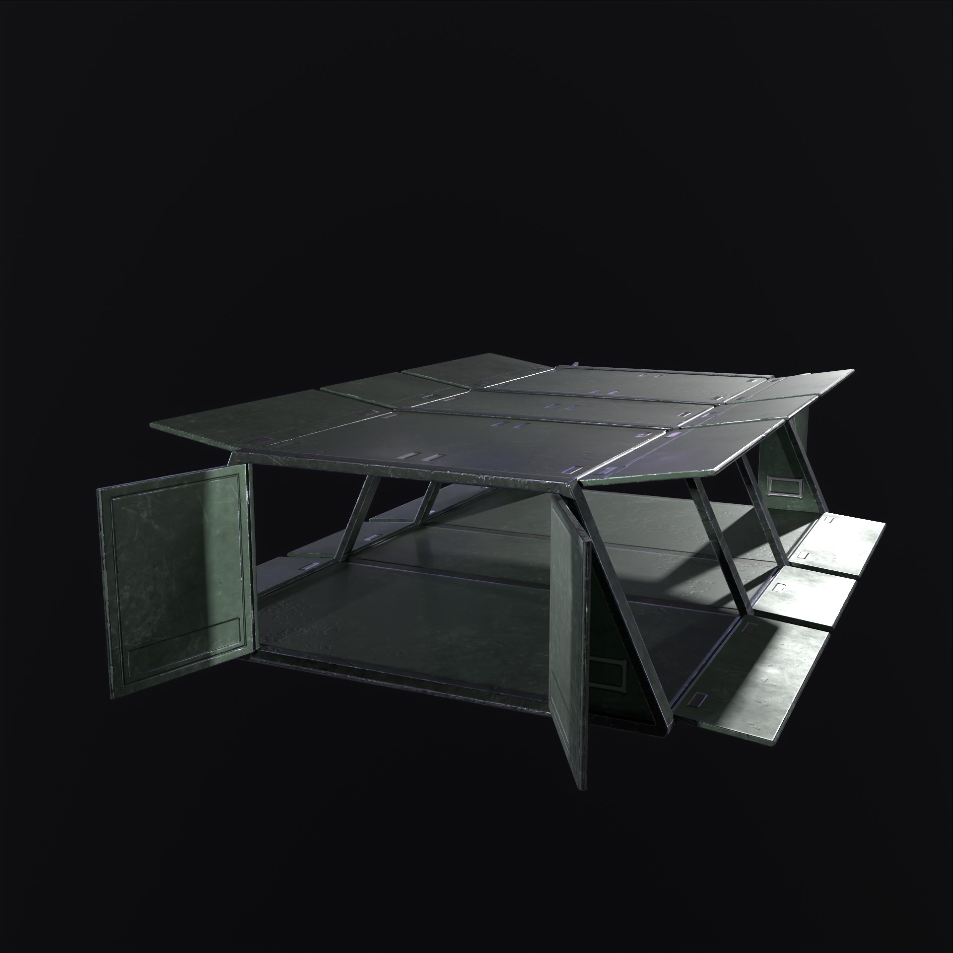 Military Storage Unit-Warehouse PBR Low-poly 3D model_7