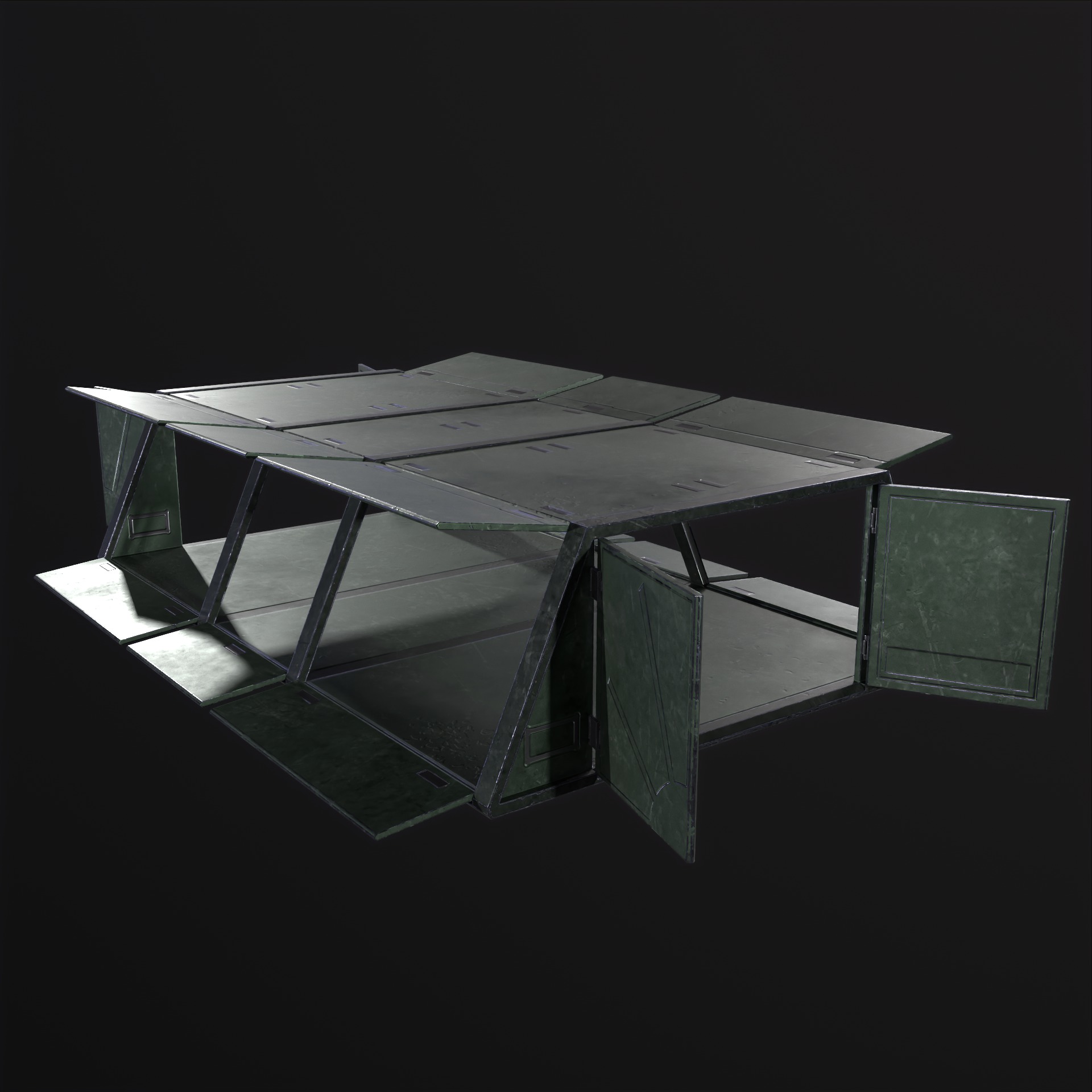 Military Storage Unit-Warehouse PBR Low-poly 3D model_10