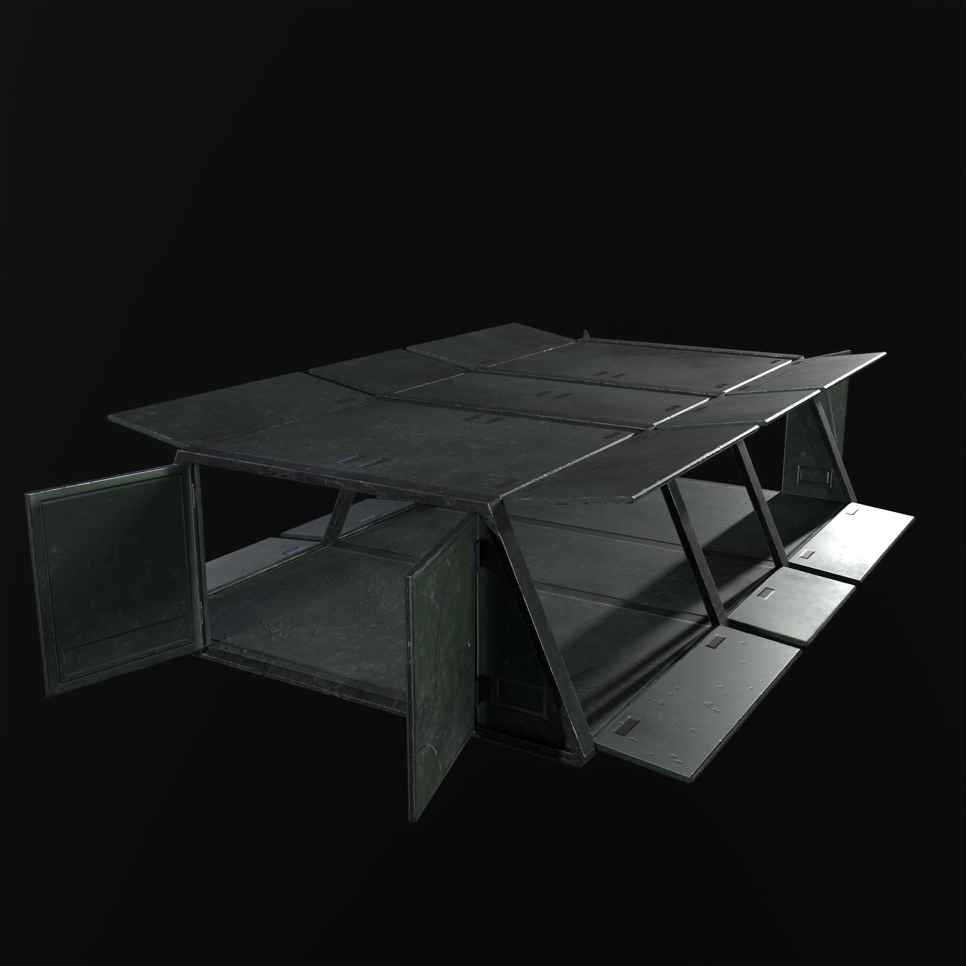 Military Storage Unit-Warehouse PBR Low-poly 3D model_9