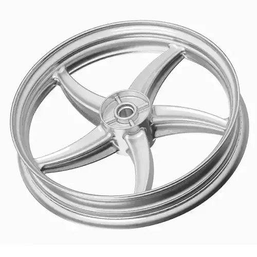 Stylish Motorcycle Wheel Rim 3D print model