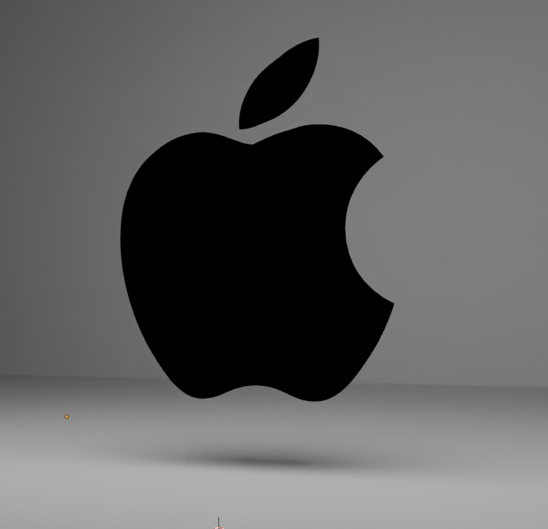 APPLE ICON Low-poly 3D model_1