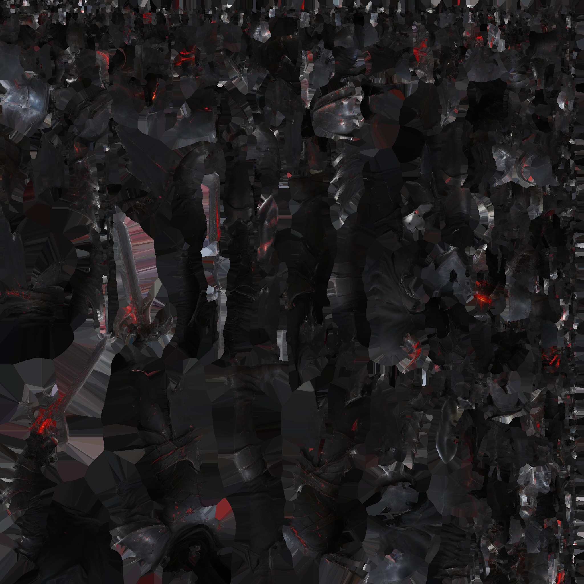 Dark Armored Warrior 3D knight Character for Games and Animation Low-poly 3D model_12