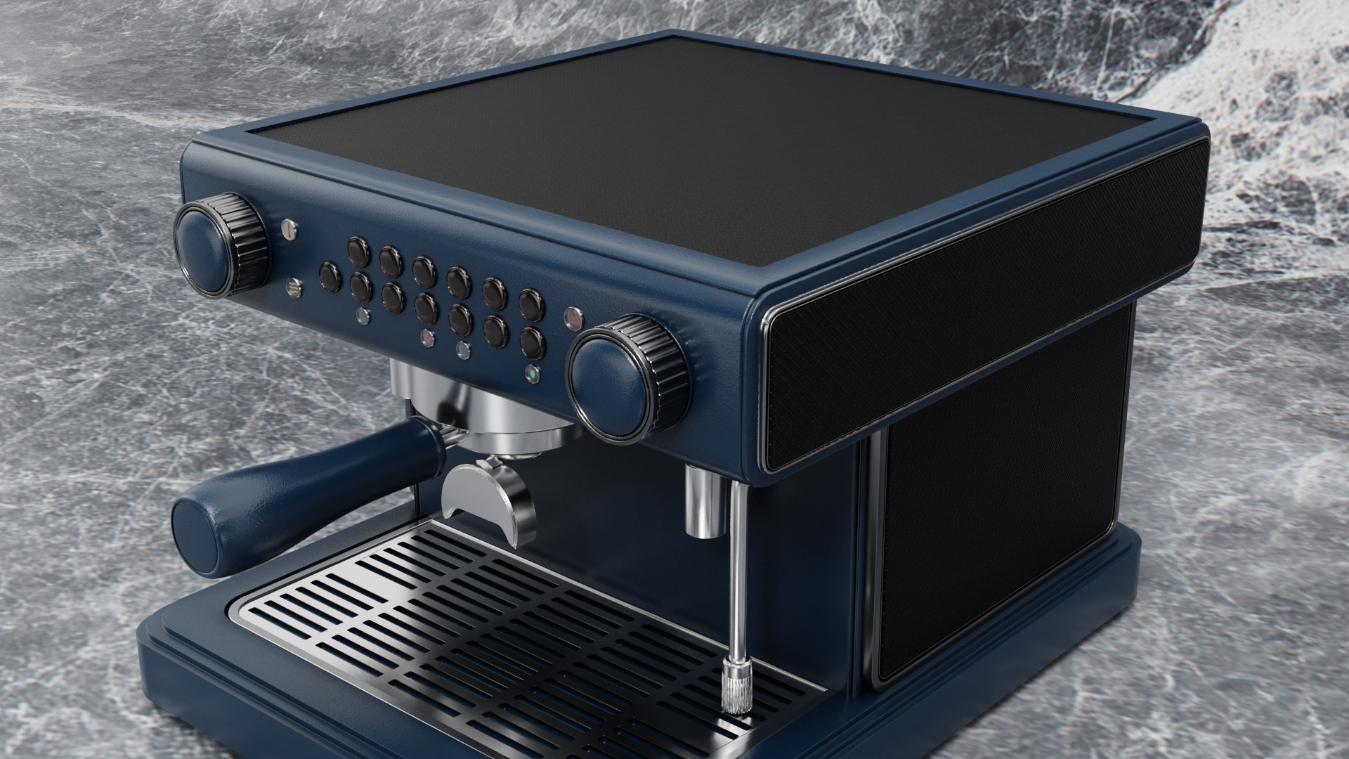 Espresso Hard Surface Model and PBR Texture Low-poly 3D model_2