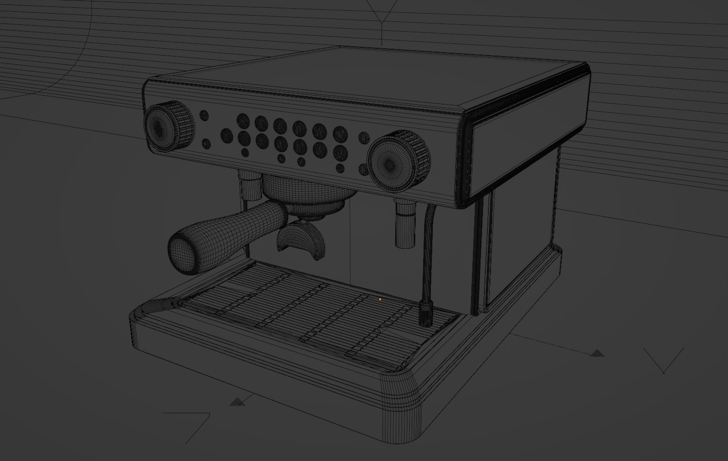 Espresso Hard Surface Model and PBR Texture Low-poly 3D model_3