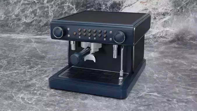 Espresso Hard Surface Model and PBR Texture