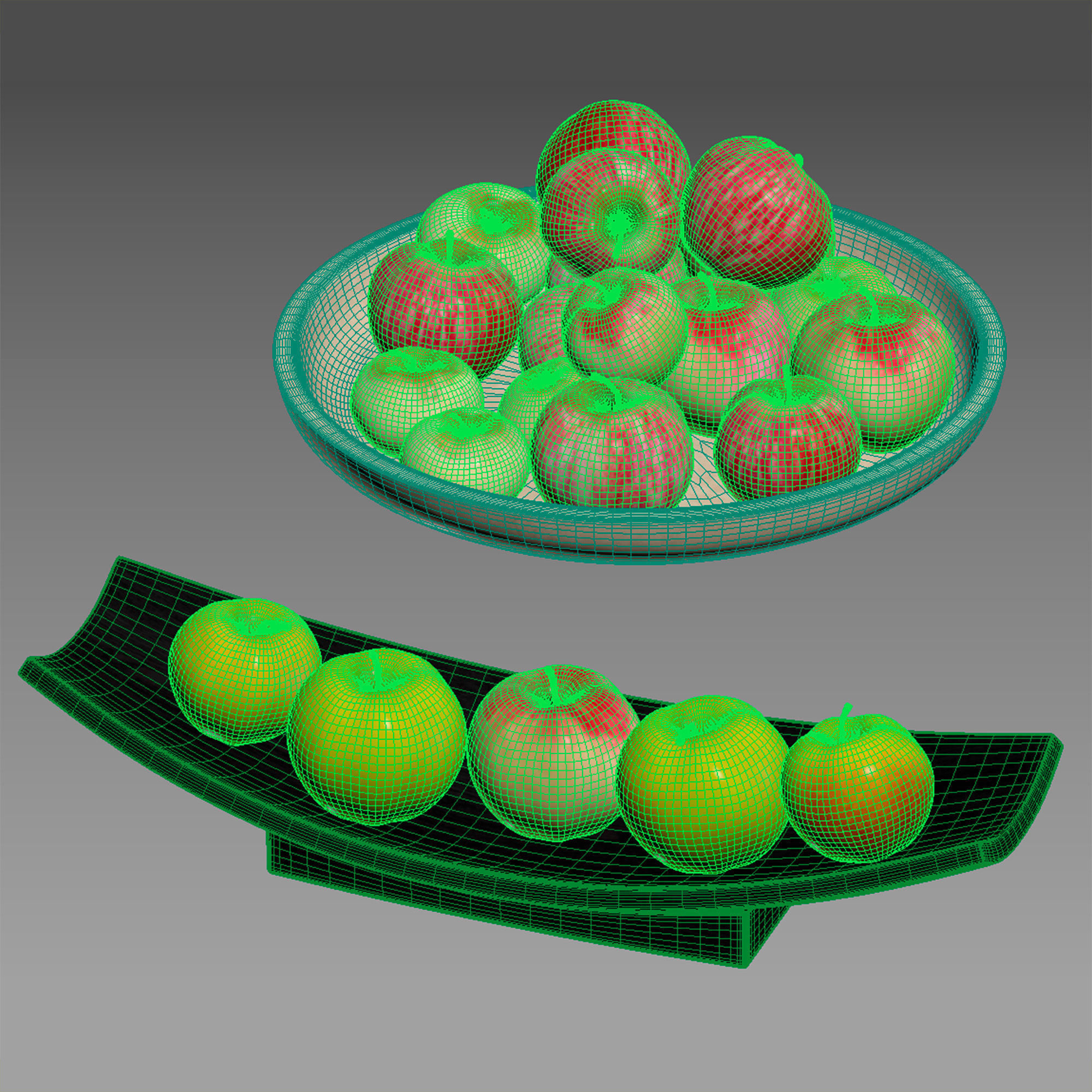Decorative set of fruits 3D model_6