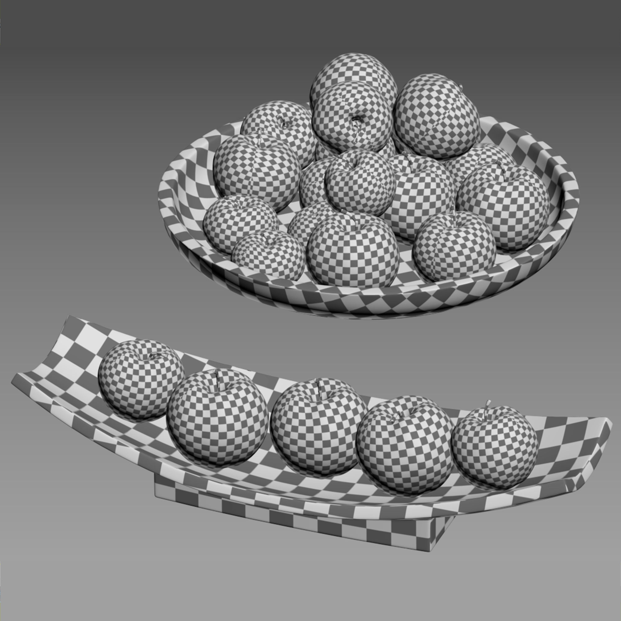 Decorative set of fruits 3D model_9