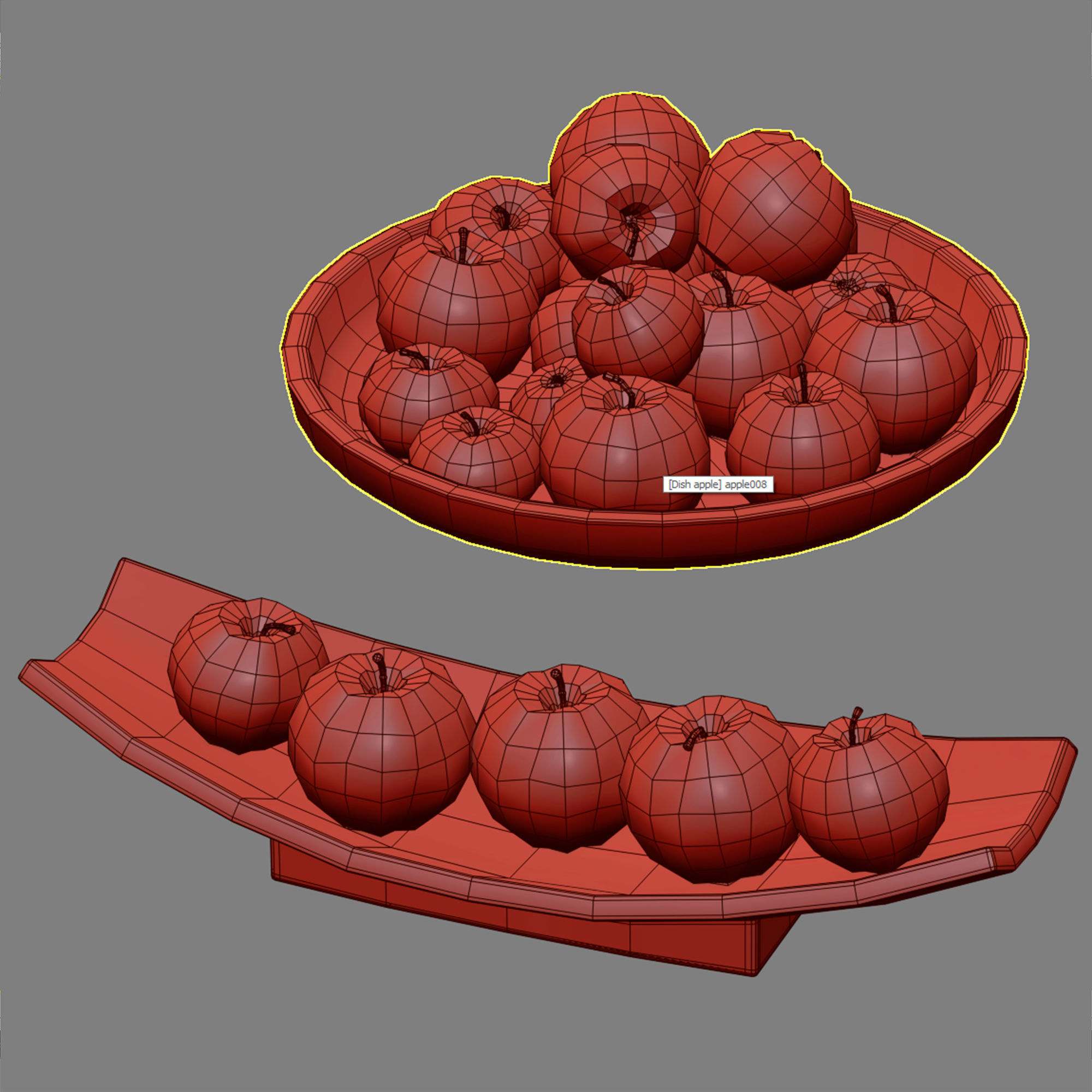 Decorative set of fruits 3D model_8