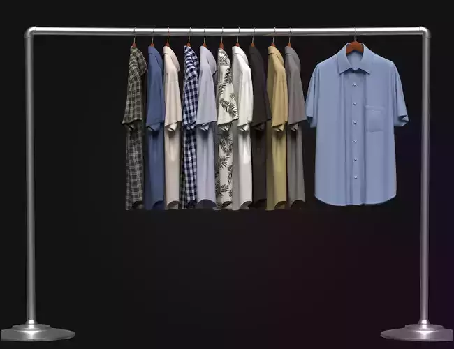 Shirt On Steel Hanger 